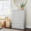 HOMCOM Farmhouse Dresser for Bedroom with 5 Drawers, 31" Wide Chest of Drawers - 2 of 4