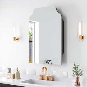 PexFix 36"x24" Metal Recessed/Surface Mount Medicine Cabinet with Mirror,Black - 1 of 4