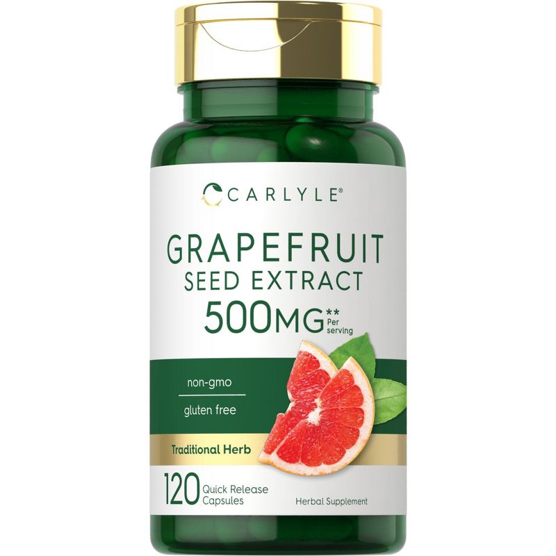 Carlyle Grapefruit Seed Extract 500mg | 120 Capsules, 1 of 4
