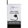 LunaLulinlk Modern Round Toilet Paper Holder in Matte Black - 3 of 4
