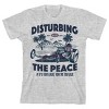 National Hot Rod Association NHRA Car, Disturbing the Peace If it's too loud, you're too old on Athletic Heather Youth T-Shirt - 2 of 3