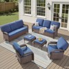 Buenhomino All-Weather Wicker Patio Sofa Conversation Set，6 Piece Patio Furniture Set - 2 of 4