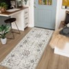 Boho Vintage Area Rug Farmhouse Traditional Floral Carpet for Living Room Hallway Runners Non Slip Indoor Floor Rugs - 2 of 4