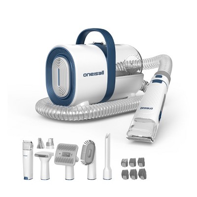Oneisall LM2 7-in-1 Pet Grooming Vacuum Kits- 1.5L Dust Cup, 7 Tools, Clipper & Nail Grinder for Shedding & Cleaning, for Dogs&Cats