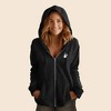 Dalix Heartly Ghost Embroidered Fleece Zip Hoodie Cold Fall Winter Women - 2 of 4