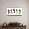 Amanti Art Christmas Stockings by Patricia Pinto Canvas Wall Art Print Framed 27-in. W x 14-in. H. - 4 of 4