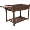 YONWAY Wooden Raised Garden Bed, Wood Outdoor Garden Raised Planter Box with Legs for Vegetables, Backyard, Patio - 2 of 4