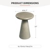 UPHA 16-Inch Round Side Table – Magnesium Oxide Mushroom Shape End Table for Indoor & Outdoor Use - 3 of 4