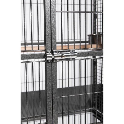 Large Black Dome Top Bird Cage with Stand