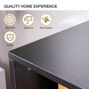 AOXUN 79" Fireplace TV Stand with 36" Electric Fireplace, LED Light Entertainment Center with Wood Texture, Storage Cabinet for TVs Up to 90", Black - 3 of 4