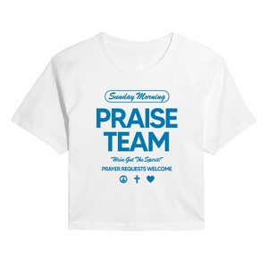 Women's - Instant Message - Sunday Morning Praise Team Cropped Graphic T-Shirt - 1 of 4