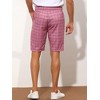 INSPIRE CHIC Men's Straight Fit Flat Front Plaid Printed Shorts - 3 of 4