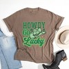 Simply Sage Market Women's Howdy Go Lucky Cowboy Hat Short Sleeve Garment Dyed Tee - 3 of 4
