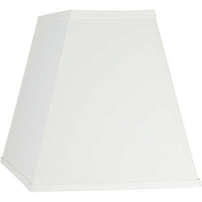 Ivory Linen Rectangular Lamp Shade with Brass Spider