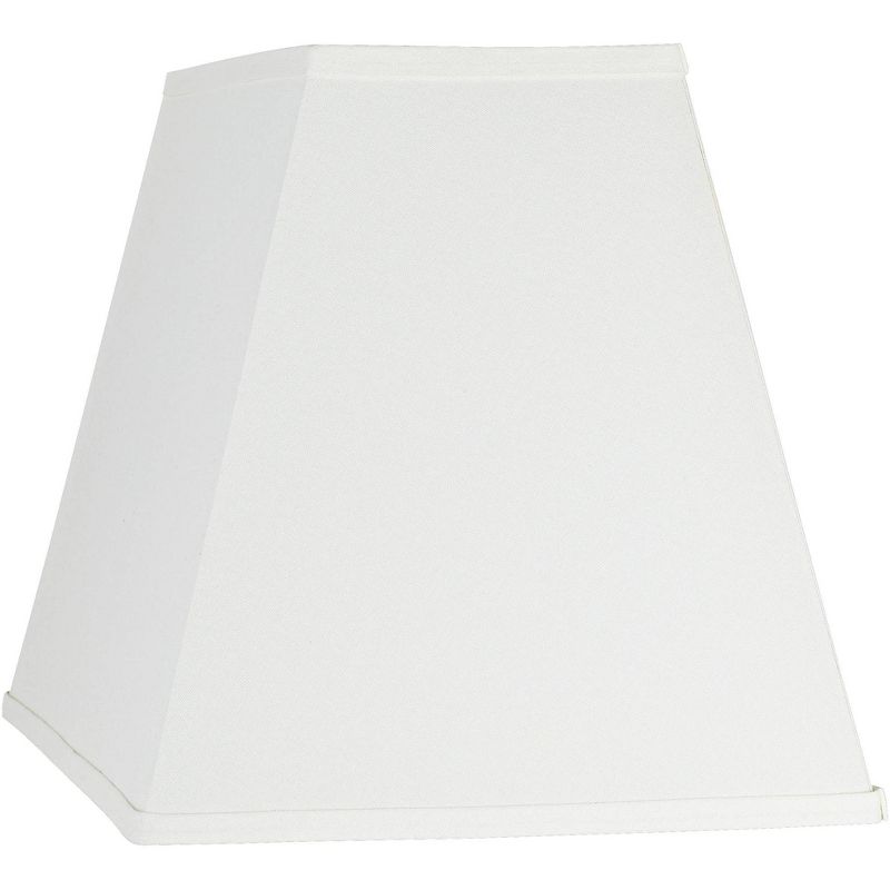 Springcrest Ivory Linen Large Rectangular Lamp Shade 14" Wide x 6" Deep at Top and 18" Wide x 12" Deep at Bottom and 12" Height (Spider) Replacement, 6 of 9