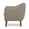 Sapphtopaz 1pc Accent Chair Button Tufted Solid Wood Lounge Chair with Espresso Finish Legs, Living Room Chair Comfy Chair - 2 of 4