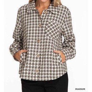 Women's Cuffed Button Jacket - Multiples - 1 of 3