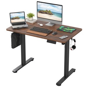 Sapphtopaz Electric Standing Desk with Memory Keys Adjustable Height Computer Desk with Steel Frame Office Desk for Home Office, Bedroom - 1 of 4