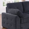 ChicFurnit Sectional Sofas with Pull Out Loveseat and Storage Chaise for Modern Living Room, Dark Gray, 33"*117.5"*34.5" - 4 of 4