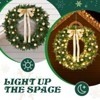SEVOBAL Wreaths 48in Christmas Wreath Artificial Xmas Wreath DIY Ornaments for Front Door Gate Wall Xmas Party Decorations, Green, 48"*5"*48" - 4 of 4