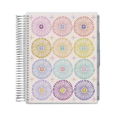 erin condren July 2025 June 2026 Academic Planner 7"x9" Colorblock Circles Coral