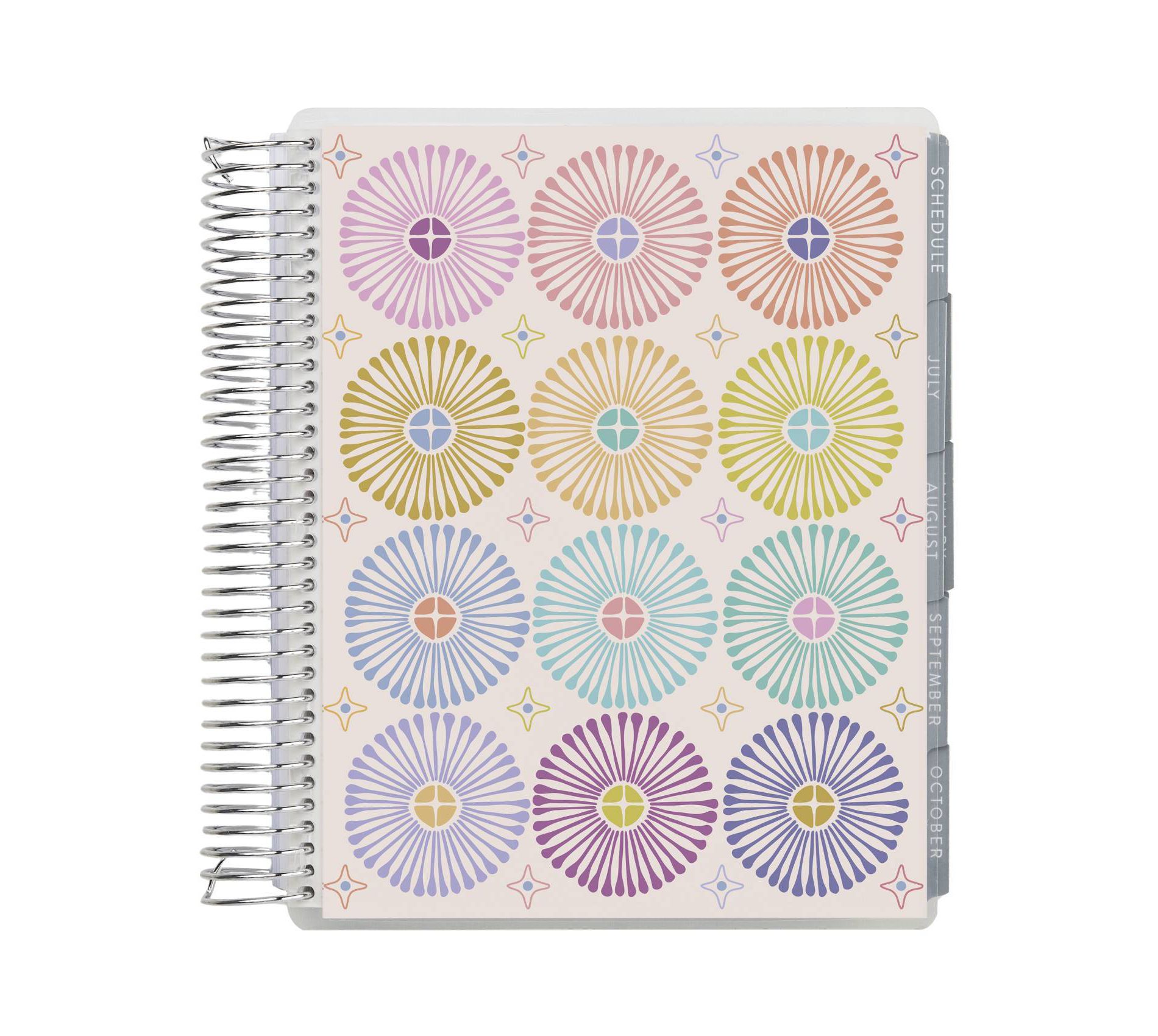 Inspired by Erin Condren July 2025 - June 2026 Academic Planner 7"x9" Modern Geometric
