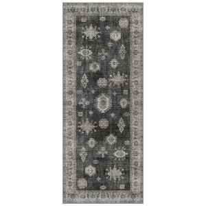 Abynow Vintage Floral Farmhouse Indoor Washable Area Rug - 1 of 4