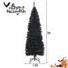 Costway 6FT Tinsel Tree Slim Pencil Christmas Tree Silver Champagne Goldblue - image 4 of 4