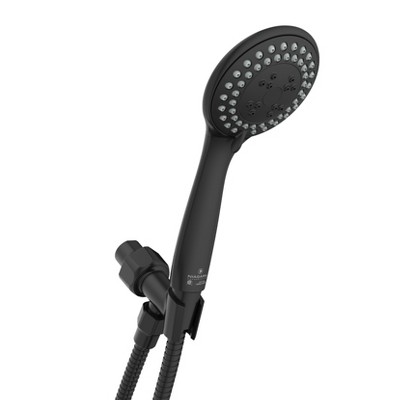 Matte Black Adjustable Handheld Shower Head with Stainless Steel Hose