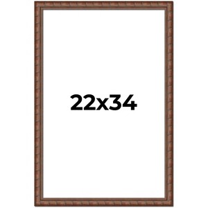 PosterPalooza | 22x34 Modern Bamboo Picture Frame, UV Acrylic, 5 Finishes - 1 of 4