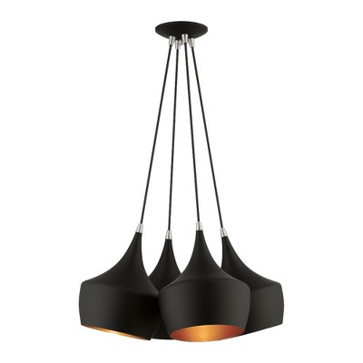 Livex Lighting Waldorf 4 - Light Pendant in  Black