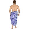 LA LEELA Men's Sarong Beach Cover Up Swim Wrap One Size Dodger Sun - 2 of 3