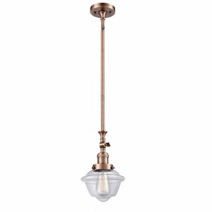 Oxford - 1 Light Stem Hung Tiltable Mini Pendant In Traditional Style-12 Inches Tall and 7.5 Inches Wide - 1 of 1