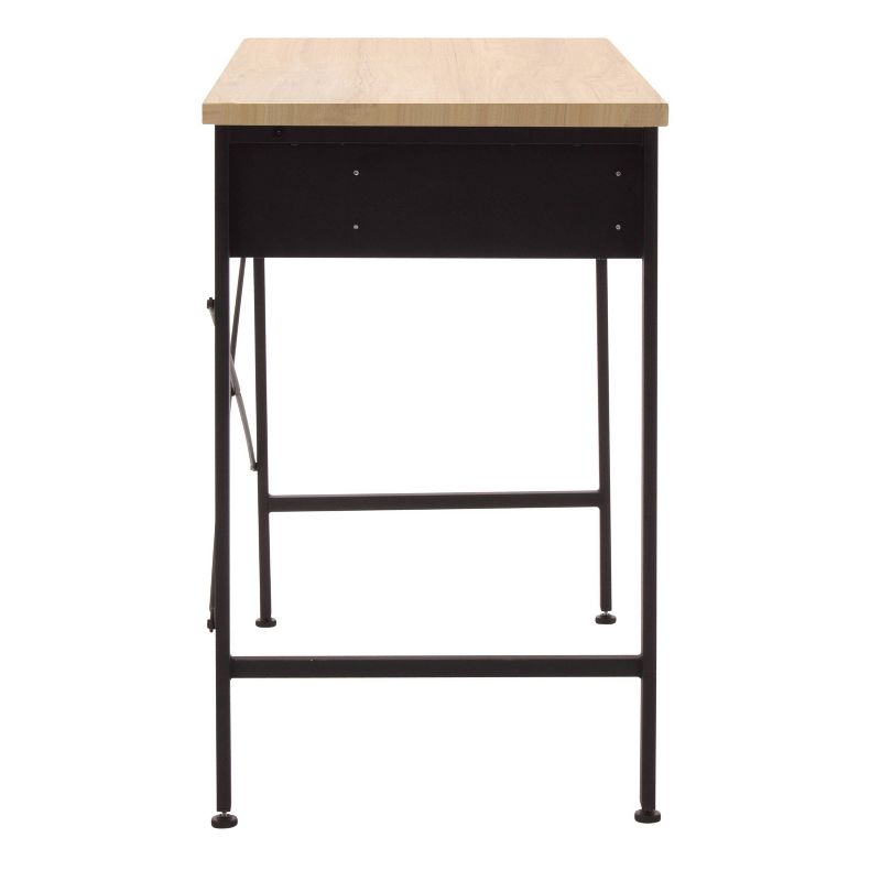 Ashwood Compact Home Office Desk with Drawers in Ashwood/Black - Studio Designs, 6 of 12