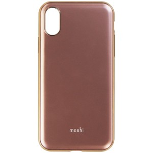 Moshi iGlaze Series Hybrid Hard Case for Apple iPhone X - Pink / Gold - 1 of 1
