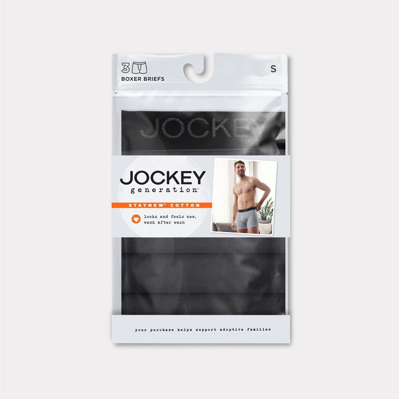 Jockey Generation™ Men's Stay New® Cotton Boxer Briefs 3pk, 5 of 7