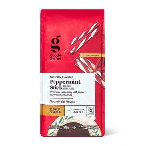 Naturally Flavored Peppermint Stick Light Roast Ground Coffee - 12oz - Good & Gather™ - 1 of 4