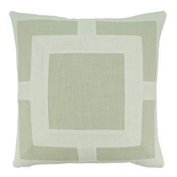Saro Lifestyle Geometric Design Throw Pillow with Poly Filling