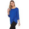 Rekucci Women’S Super Soft Knit Top With Knot Detail And 3/4 Sleeves – Eco-Friendly, Comfortable And Stylish Everyday Wear - 2 of 3