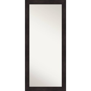 30" x 66" Espresso Full Length Leaner Mirror, Wall or Floor - Amanti Art: Includes Mounting Hardware - 1 of 4