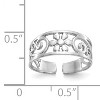 Black Bow Jewelry Floral Toe Ring in 14 Karat White Gold - 3 of 4