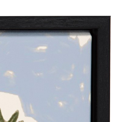 Italian Rivera Colorful Canvas Print with Black Frame