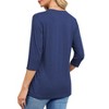 Tops for Women Summer Fall Shirts Basic 3/4 Sleeve Tees V Neck Tunics Casual Dressy Blouses - 3 of 3
