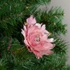 Northlight 20.75" Pink Feather Peony Artificial Christmas Floral Pick - 2 of 4