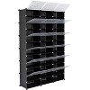 Coucheta Shoe Rack Organizer,36 Grids Expandable Plastic Shoe Shelves,12 Tier Shoe Storage Cabinet for 72 Pair of Shoes - 2 of 4