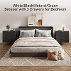 Drawer Dresser for Bedroom, Large Nightstand Chest of Drawers, Modern Wood Storage Dresser Organizer with Gold Metal Handles - 3 of 4