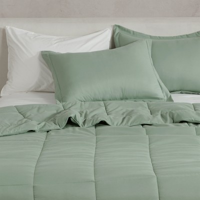 Sage Twin Reversible Down Alternative Microfiber Comforter Set