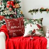 Set of 4 Christmas Cardinal Home Sweet Home Poinsettia Holly Berries Throw Pillow Covers, 18 x 18 Inch - 3 of 4
