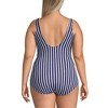 Lands' End Women's Chlorine Resistant Scoop Neck Soft Cup Tugless Sporty One Piece Swimsuit - 2 of 4