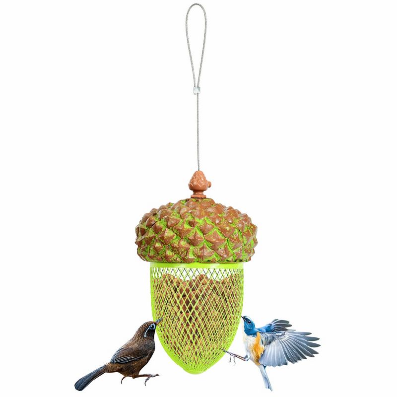 Costway Metal Acorn Wild Bird Feeder Outdoor Hanging Food Dispenser for Garden Yard, 1 of 11